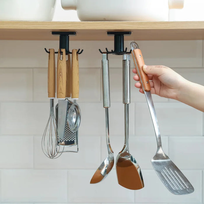 Kitchen Rotating Hooks Rack