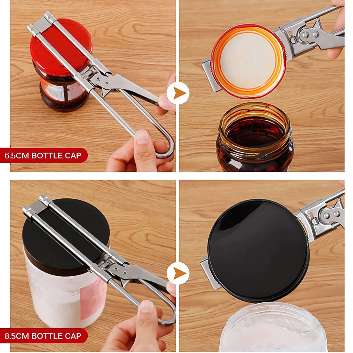Adjustable Bottle Cap Opener Stainless Steel