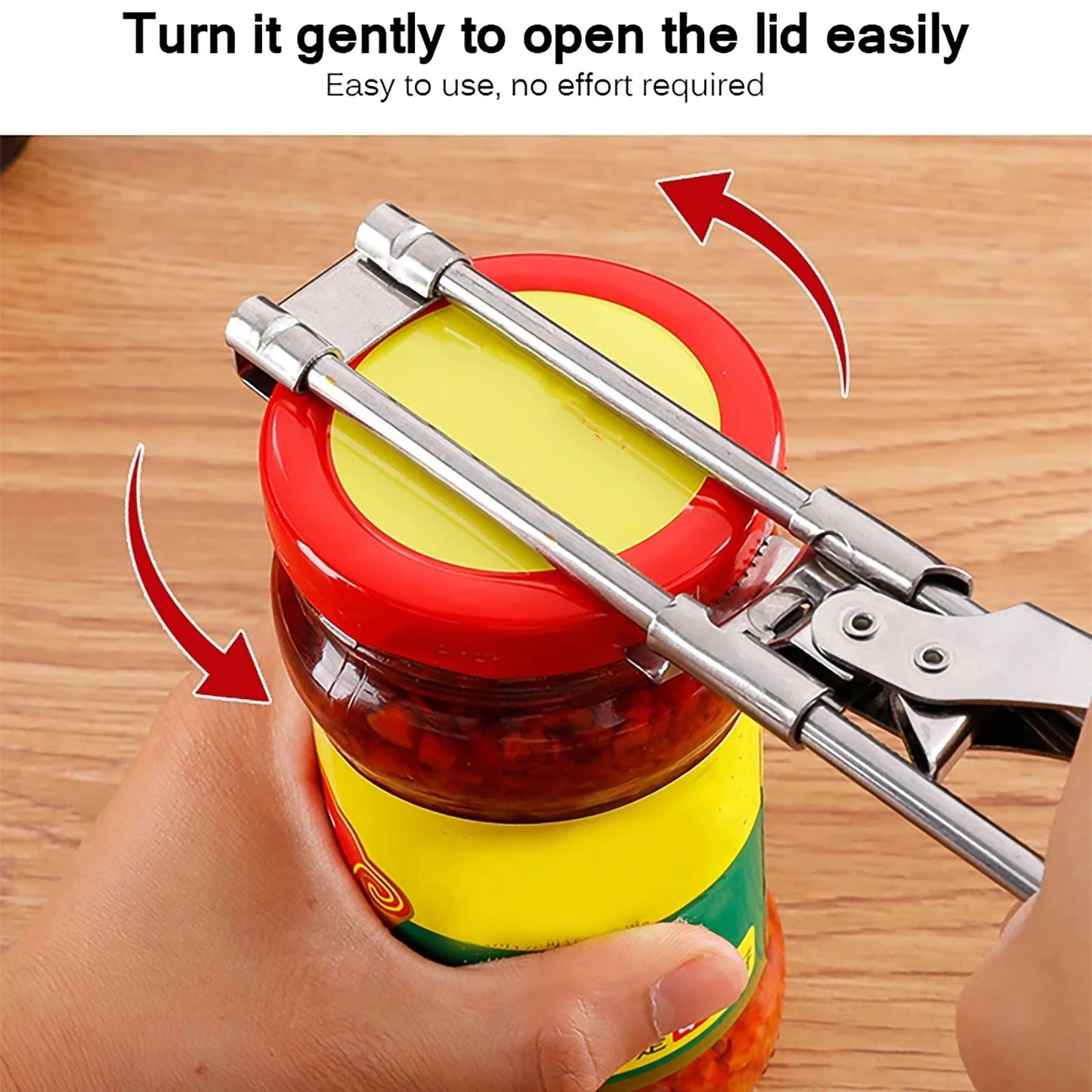 Adjustable Bottle Cap Opener Stainless Steel