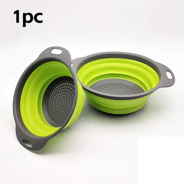 Collapsible silicone colander product photo