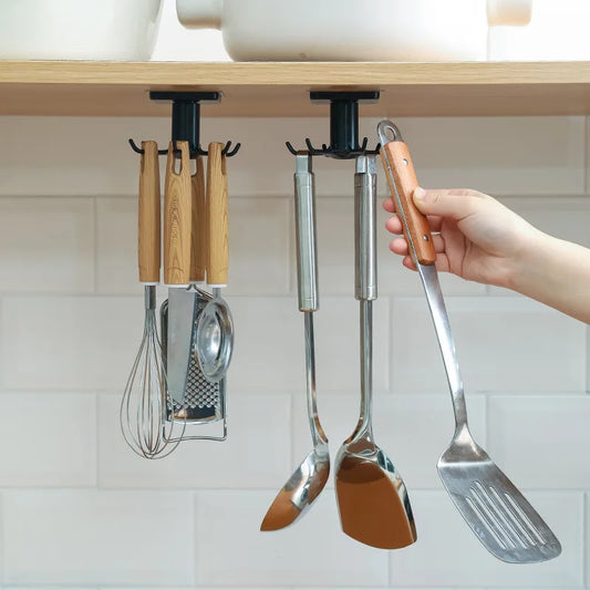 Kitchen Rotating Hooks Rack
